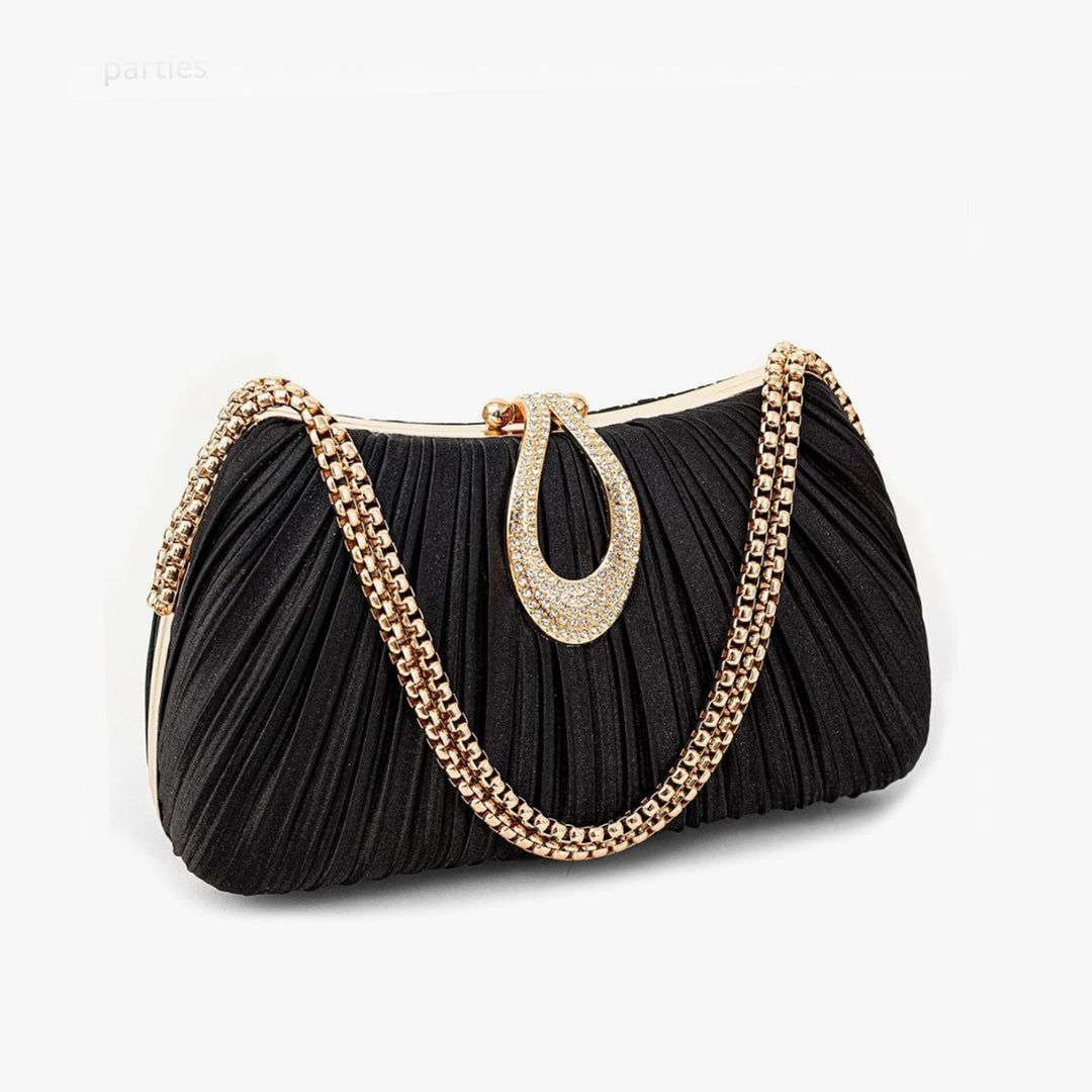 Luxuriöse plissierte Abend-Clutch
