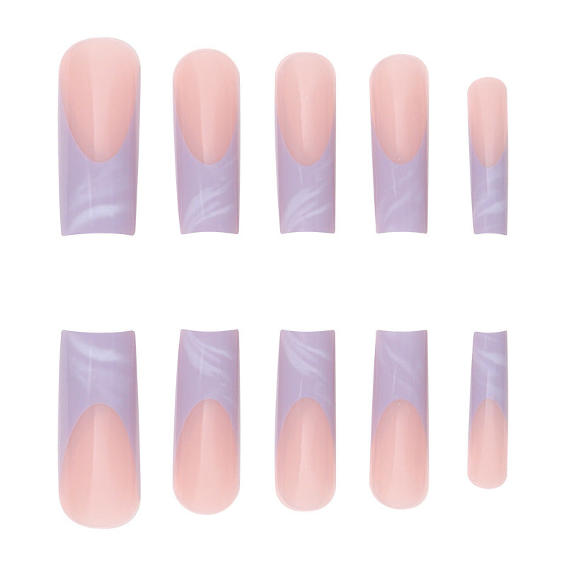 Langes Acryl Press-On-Nagelset mit Ombre-Effekt Karnz