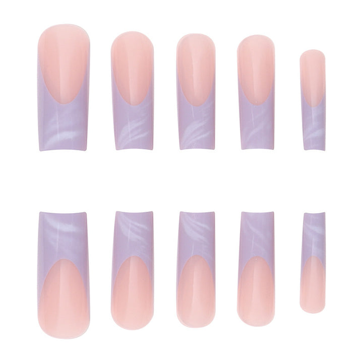 Langes Acryl Press-On-Nagelset mit Ombre-Effekt Karnz