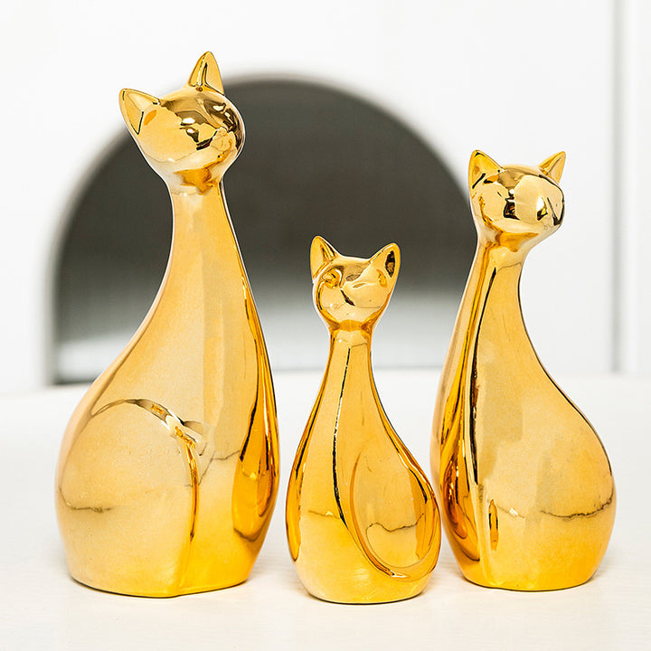 Dekorative Keramik Katze Karnz