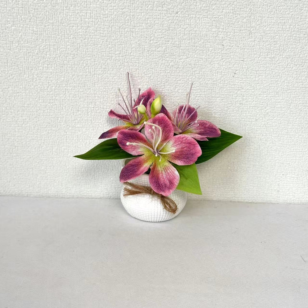 Elegante künstliche Lilienblütenarrangement für die Wohnkultur