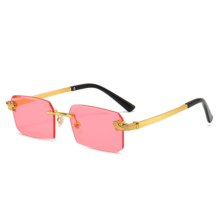 Damen Modische Sonnenbrille mit facettiertem Rahmen und luxuriösen Akzenten Karnz