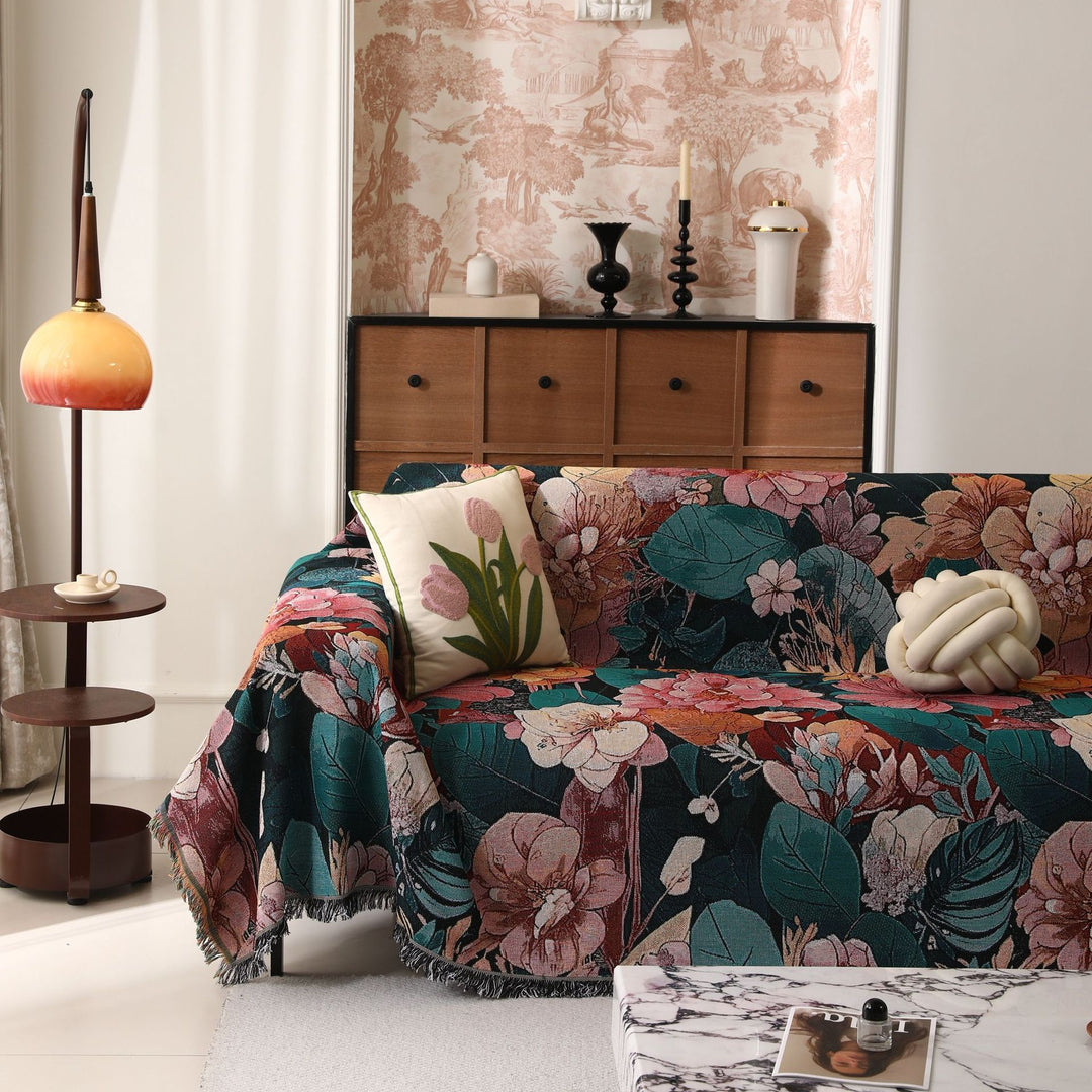 Florales Design Dekoratives Wurfdecke