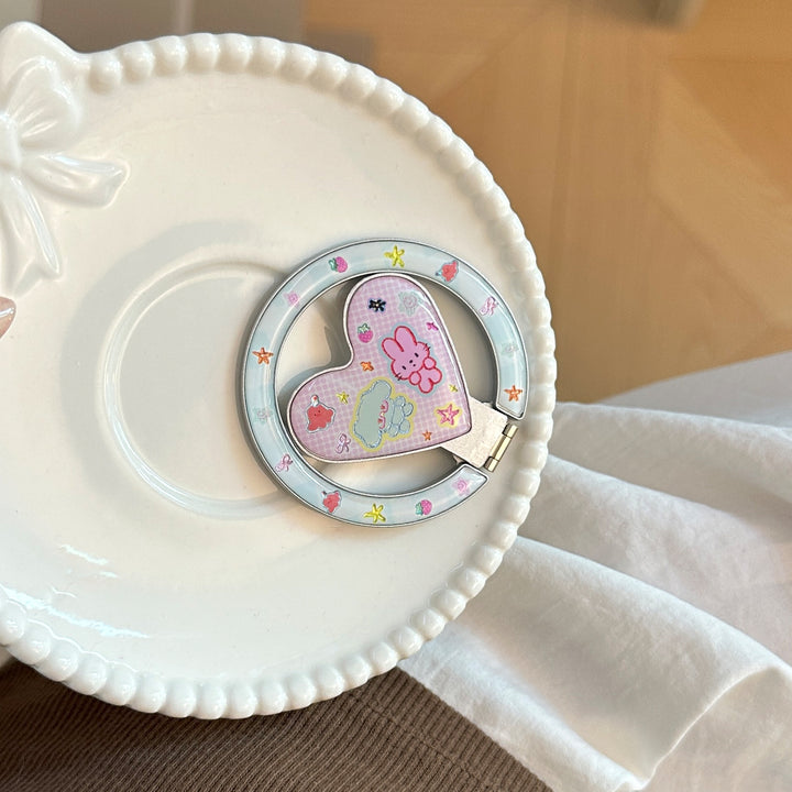 Herzförmiger Smartphone Fingerhalter mit Kawaii Design Karnz