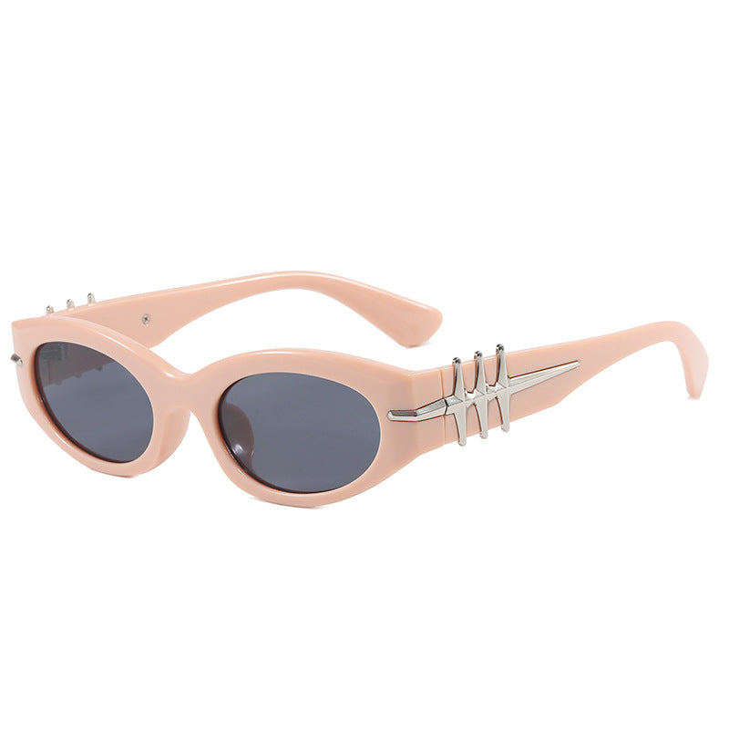 Damen elegante Cat-Eye Sonnenbrille mit modischen Akzenten Karnz