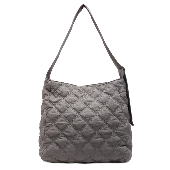 Gestepptes Weiches Stoff Schultertasche Karnz