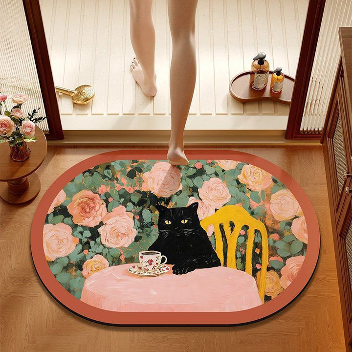 Künstlerischer Katzen-Badevorleger