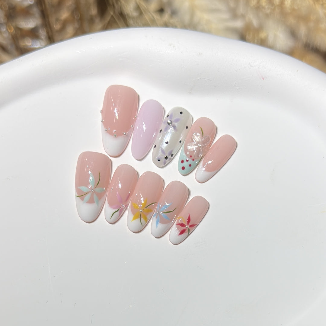 Floral Art Press-On Nail Set Karnz