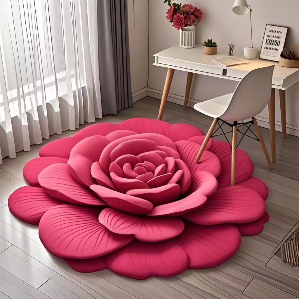 Blumenförmiger Plüsch-Teppich