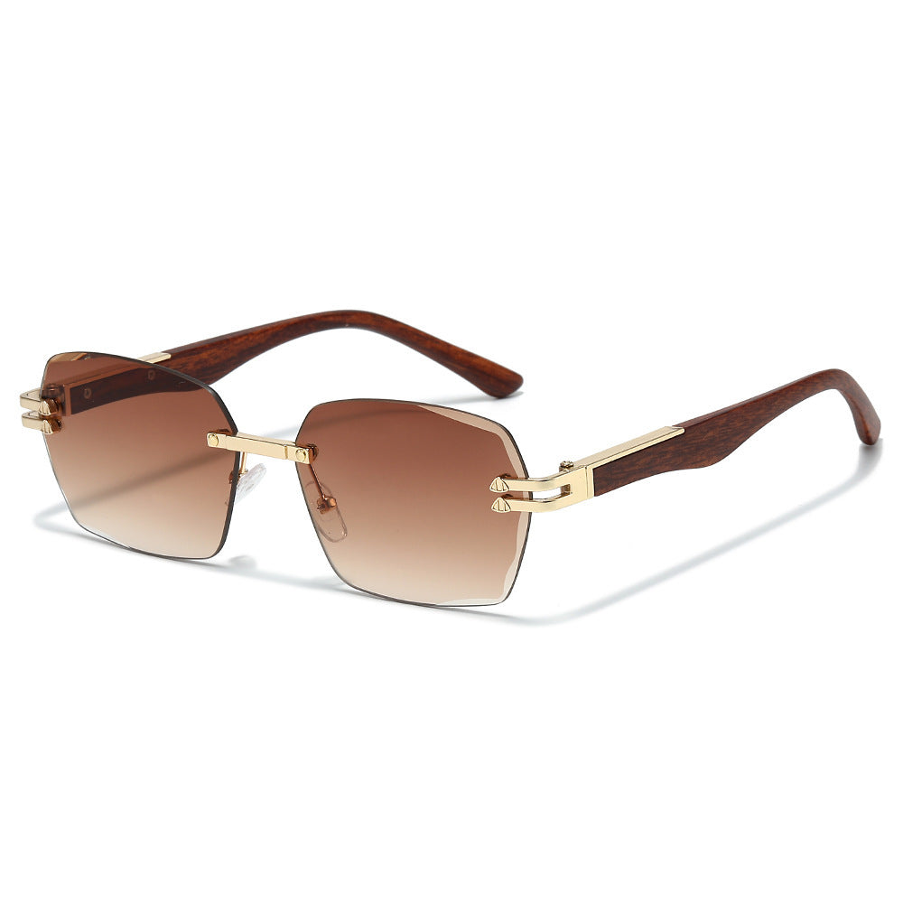 Oversized geometrische Sonnenbrille mit Metallelementen Karnz