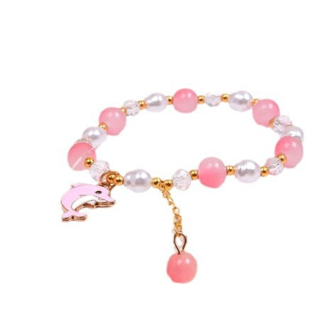 Delfin Charm Beaded Armband Karnz