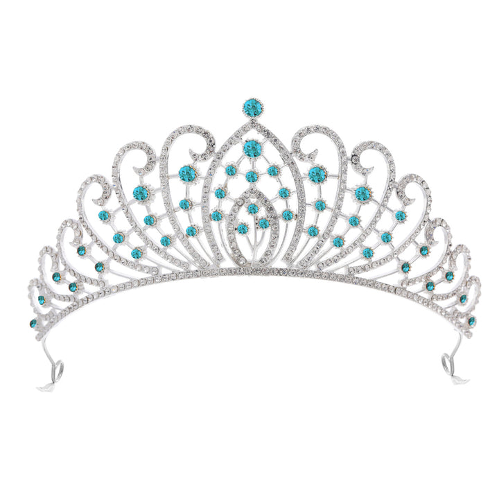 Damen Elegante Strass-Tiara mit floralen Details Karnz