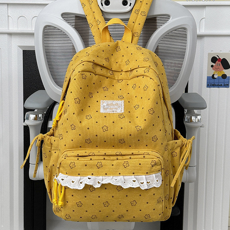 Verspielter floraler Druck Rucksack