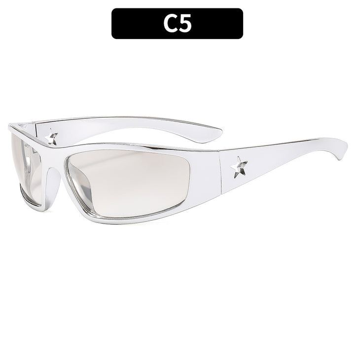 Futuristische Schlanke Schild Sonnenbrille