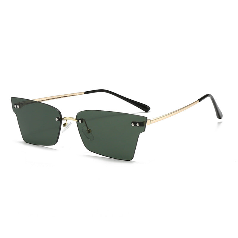 Damen trendige geometrische Sonnenbrille mit ultraleichtem Rahmen Karnz
