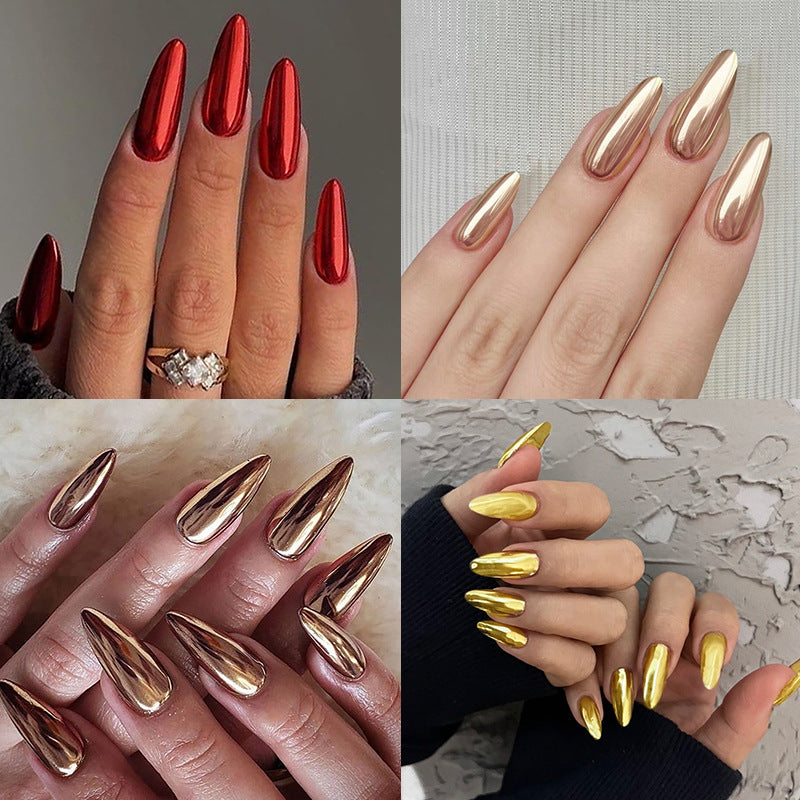 Elegantes Spiegel-Finish Press-On Nail Set Karnz