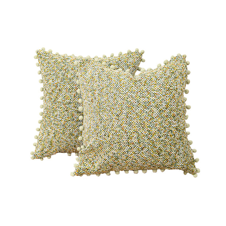 Strukturierter gestrickter Dekokissen