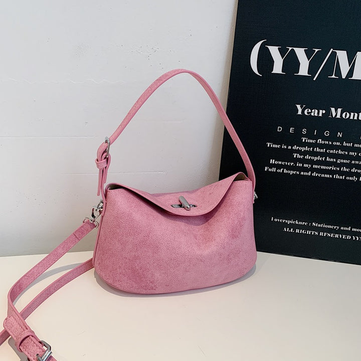 Elegante Soft-Suede Schultertasche Karnz