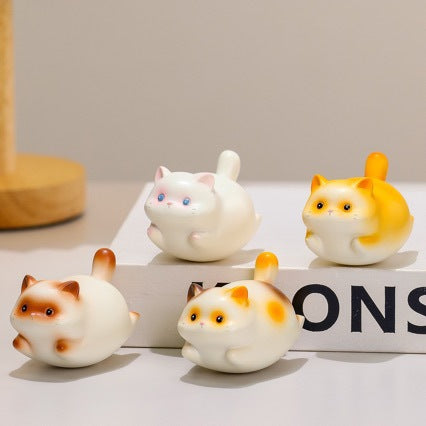 Lustige Katzen Dekofigur Karnz