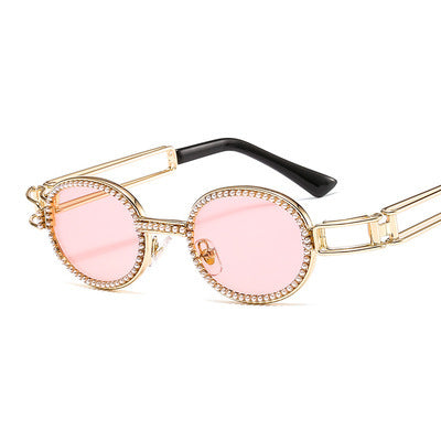 Damen feminine Designer-Sonnenbrille mit extravagantem Rahmen Karnz