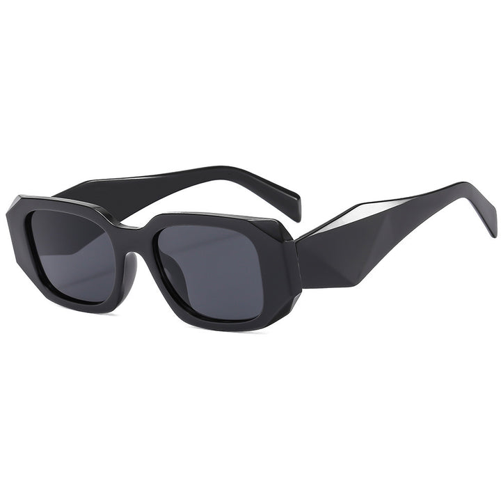 Damen Modische Sonnenbrille mit einzigartigem geometrischem Rahmen Karnz