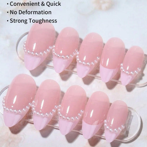 Kunstnagelset mit elegantem Perlendesign Karnz