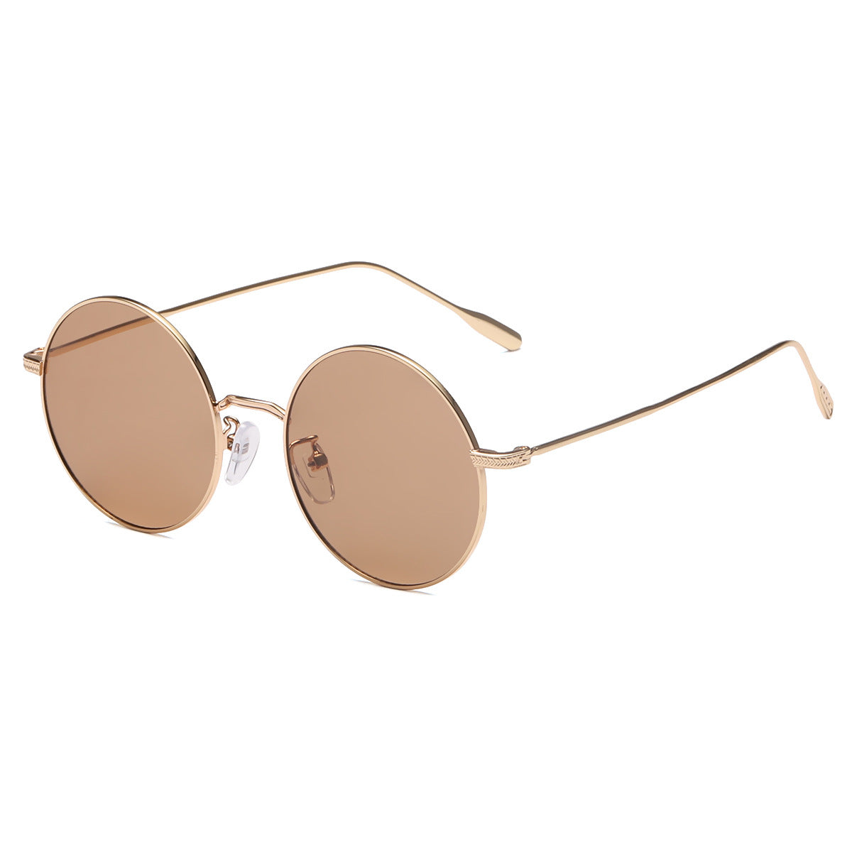 Damen runde Sonnenbrille mit elegantem Metallrahmen und polarisierten Gläsern Karnz