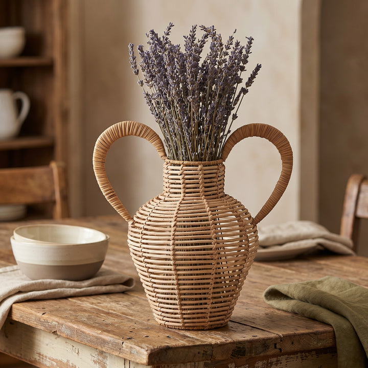 Dekorative Vase aus geflochtenem Naturmaterial Karnz