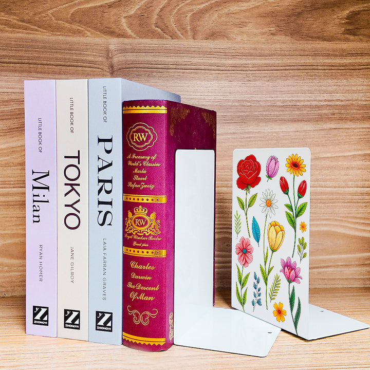 Elegante Blumendekorative Buchstützen