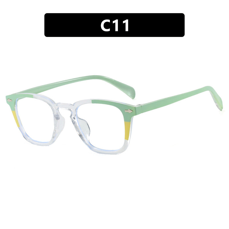 Damen moderne quadratische Sonnenbrille mit verspiegeltem UV-Schutz Karnz
