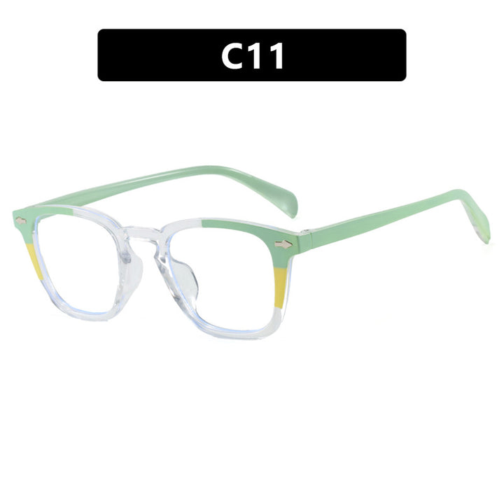 Damen moderne quadratische Sonnenbrille mit verspiegeltem UV-Schutz Karnz