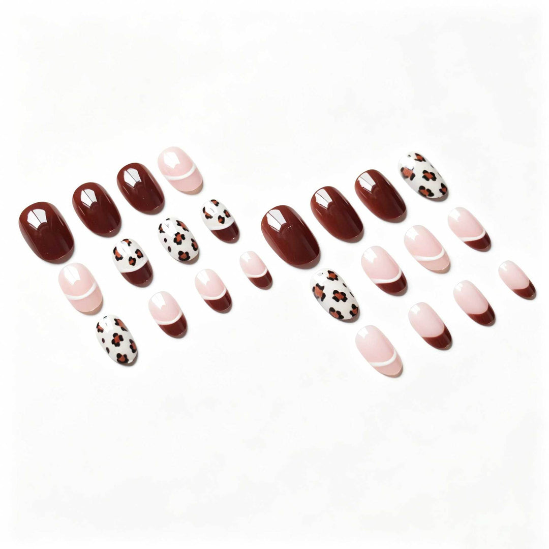 Wildtierdruck-Nagelkunst-Set