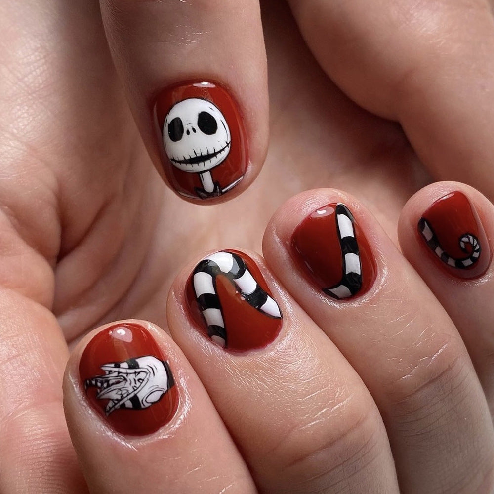 Halloween-Themen Künstlerische Press-On Nagelset Karnz