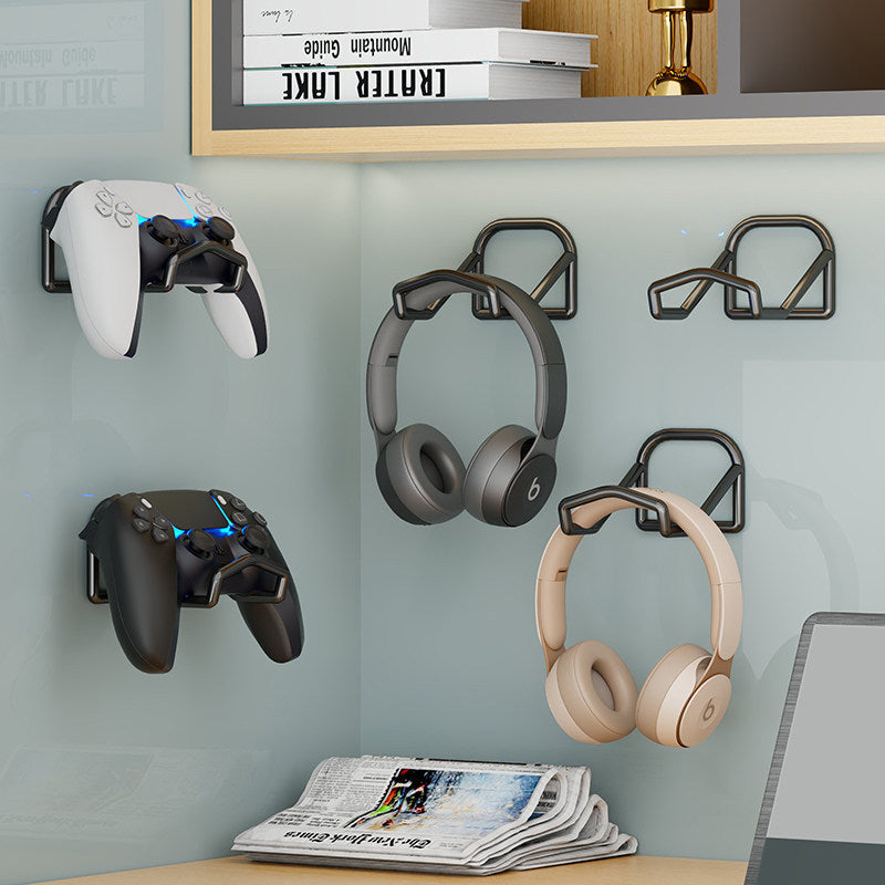 Wandmontierter Kopfhörer- und Gamecontroller-Halter mit faltbaren Haken