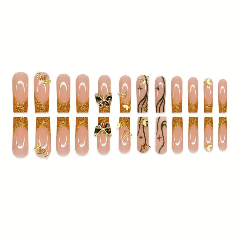 Künstlerisches Schmetterlings-Nagelkunst-Set Karnz