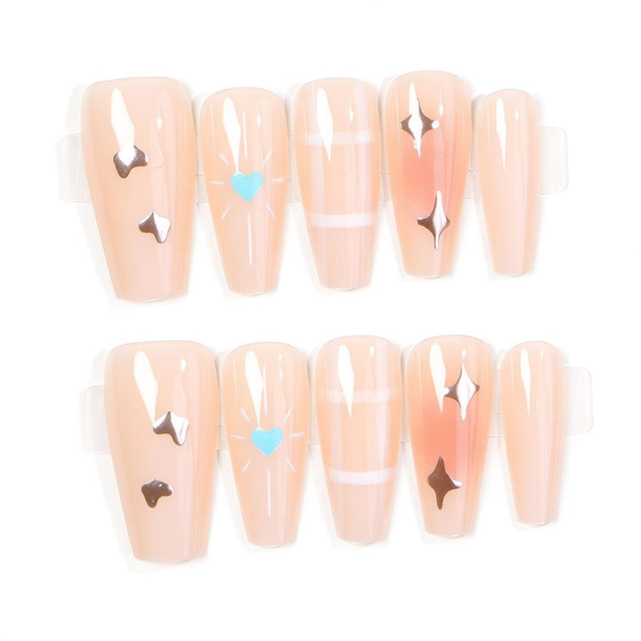 Kreative transparente Press-On Nagelkunst Karnz
