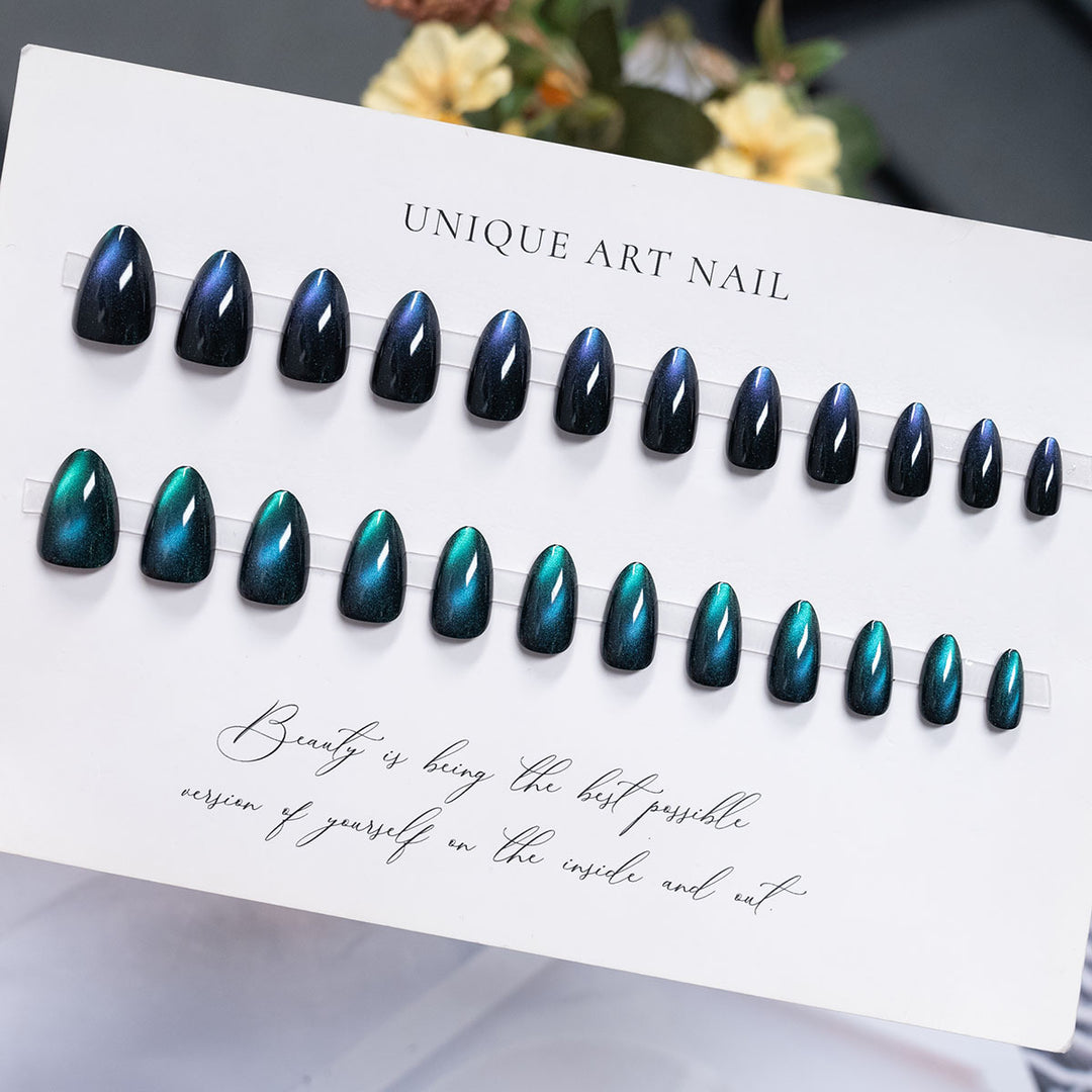 Glänzendes, langanhaltendes Press-On-Nagelset