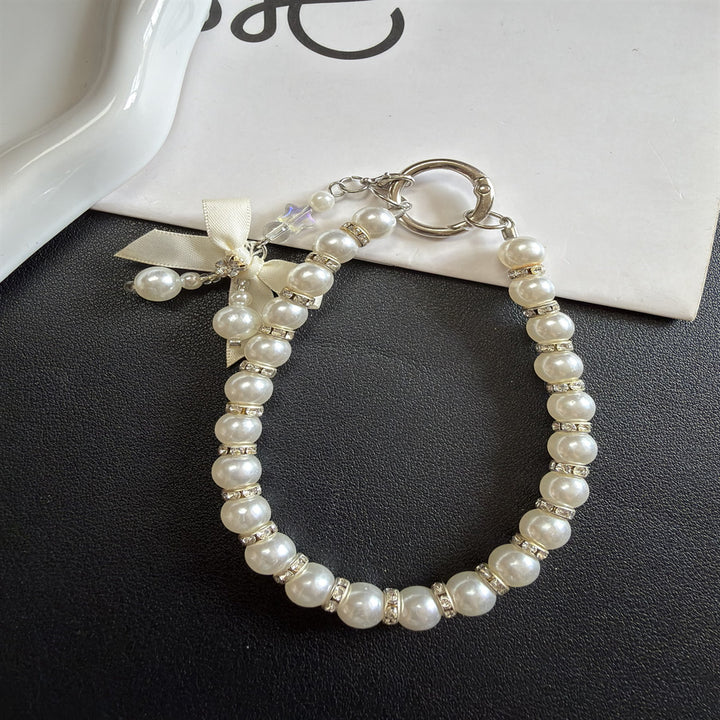 Elegante Perlen Charm Schlüsselanhänger Karnz