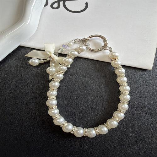 Elegante Perlen Charm Schlüsselanhänger Karnz