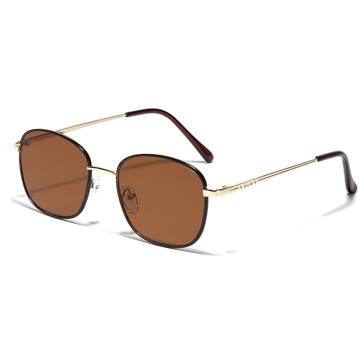 Damen stilvolle quadratische Sonnenbrille mit elegantem Metallrahmen Karnz