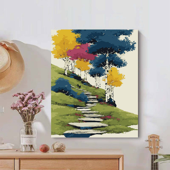 Natur-inspiriertes ruhiges Landschafts-Canvas-Kunstwerk Karnz