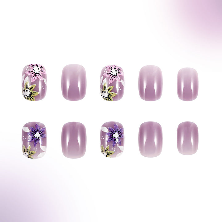 Künstlerisches Floral Design Press-On Nägel Karnz 1787542773