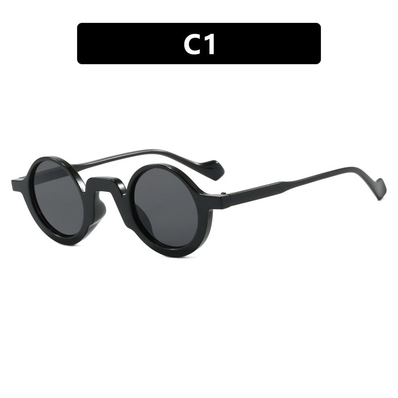 Damen runde Sonnenbrille mit innovativem Design und UV-Schutz Karnz