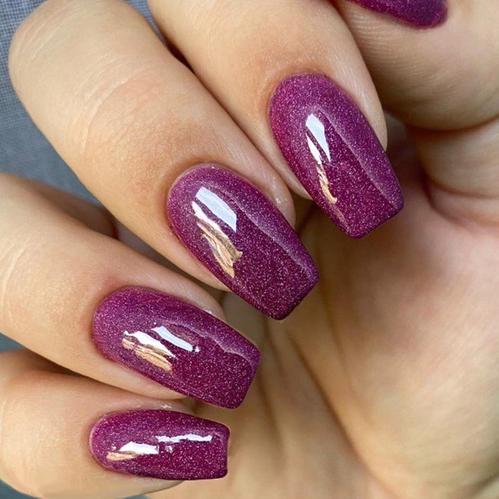 Glamouröse Glitzer Press-On Nagelset Karnz