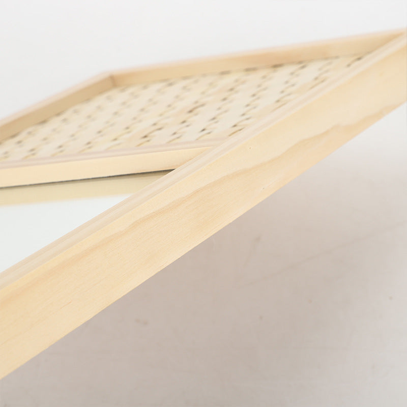 Dekorativer Wandspiegel Aus Rattan Karnz