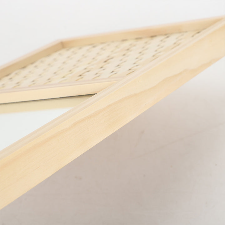 Dekorativer Wandspiegel Aus Rattan Karnz