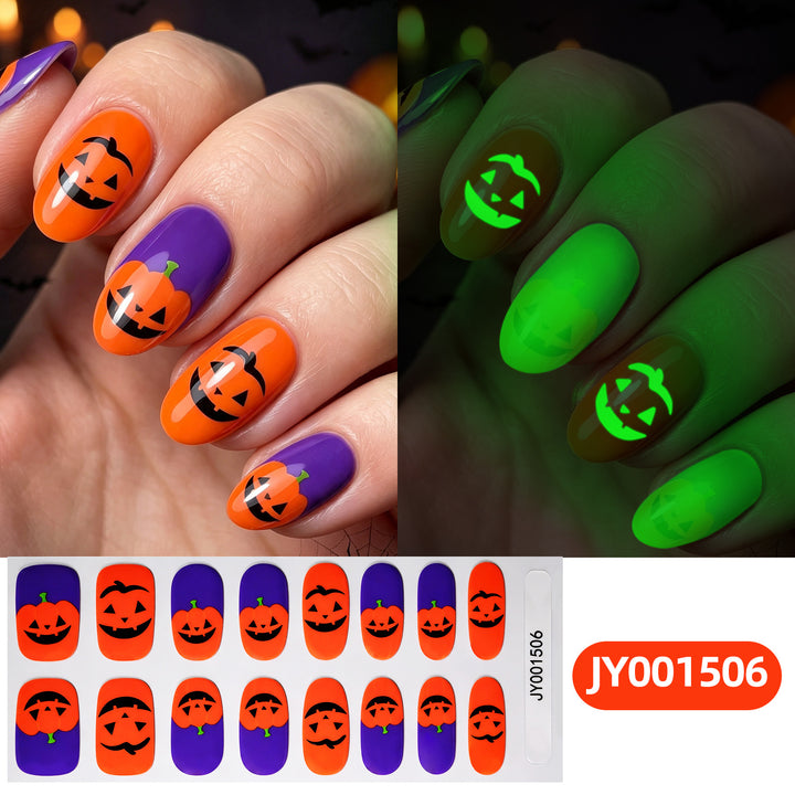 Leuchtende Halloween-Nagelkunst-Sticker