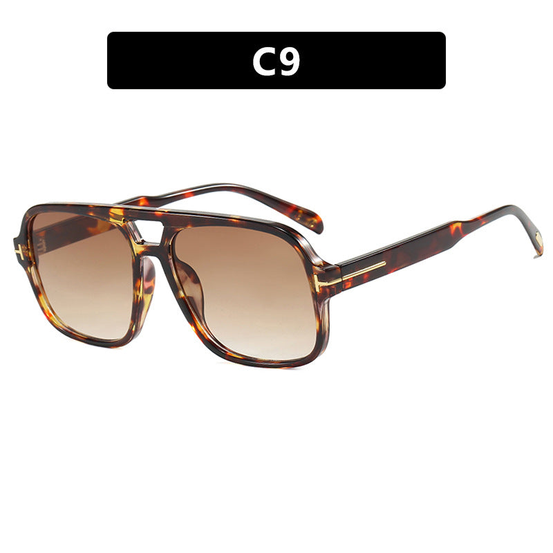 Damen trendige Sonnenbrille mit quadratischem Rahmen und polarisierenden gelben Gläsern Karnz