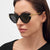 Damen Cat-Eye Sonnenbrille mit elegantem Metallrahmen und modischen Akzenten Karnz