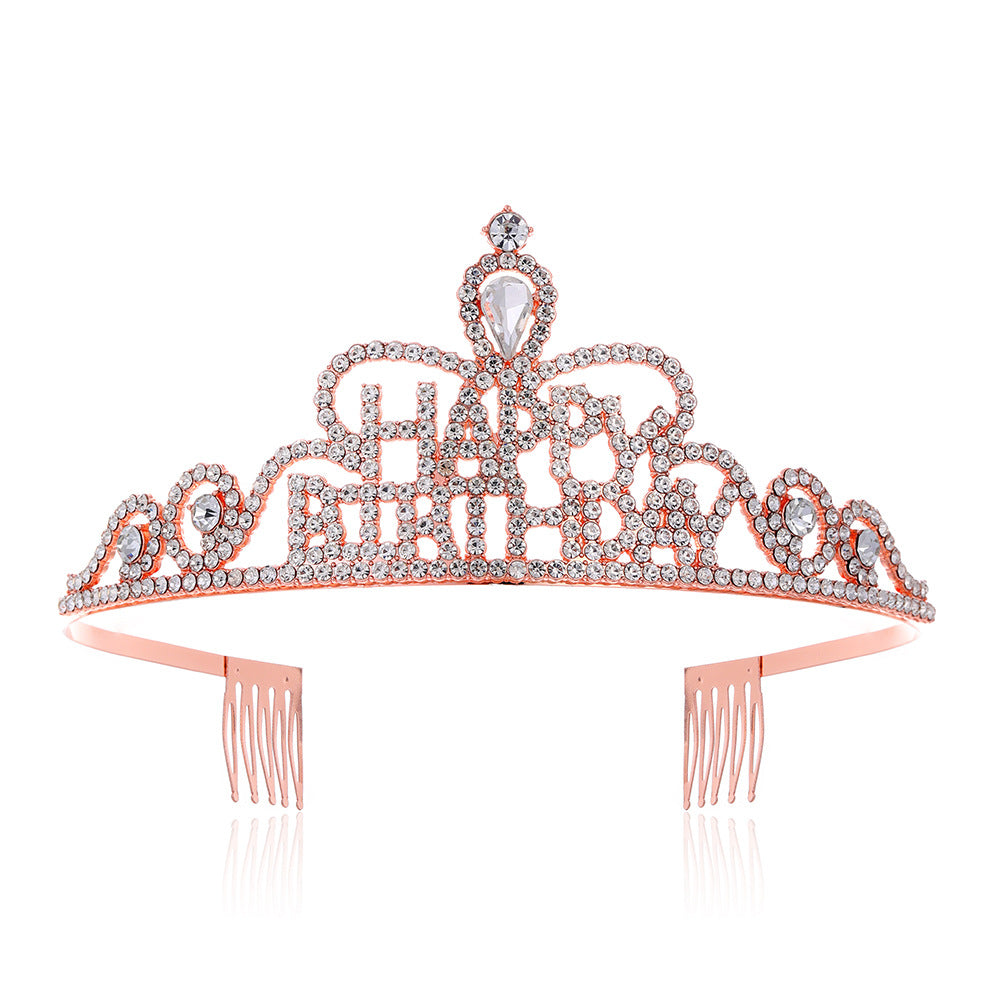 Damen Funkenkrone mit „Happy Birthday“ Schriftzug Karnz